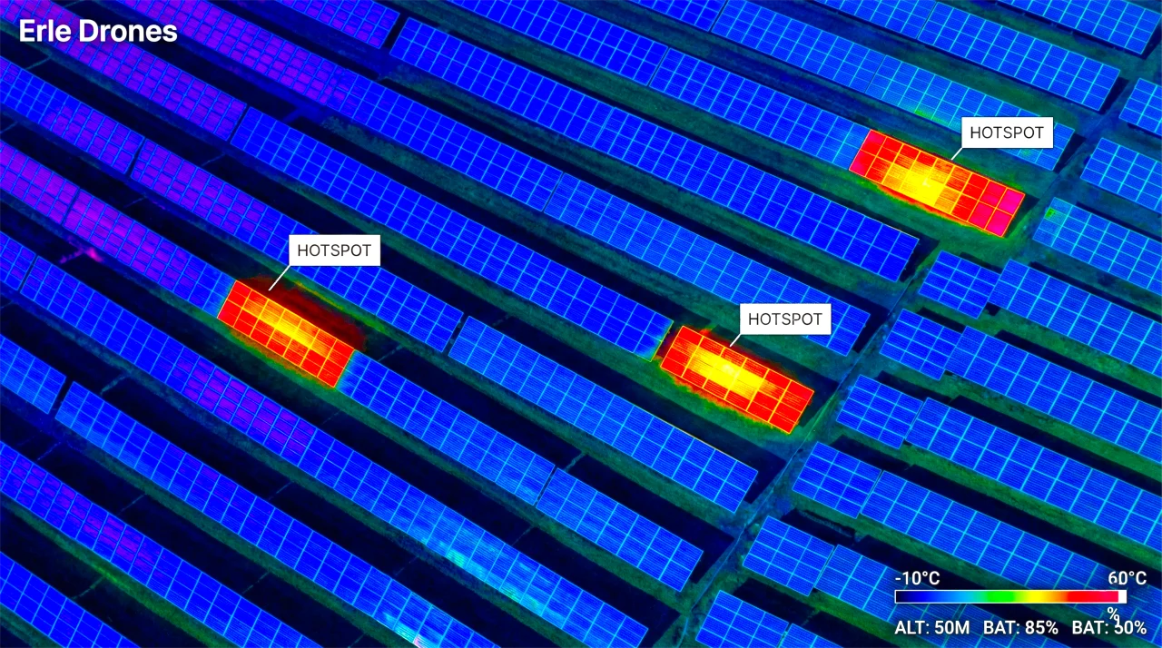 Drohne Solarinspektion Thermografie